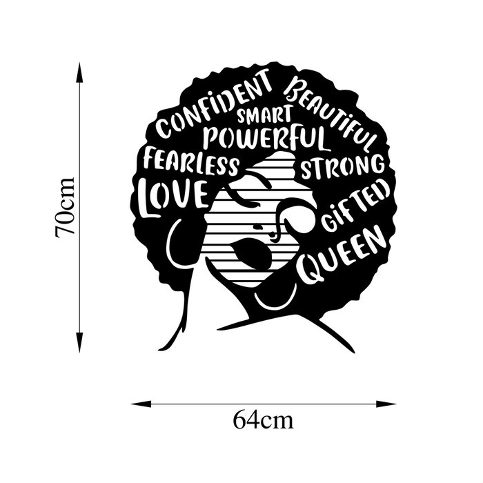 Wallity Love Fearless Smart - 473 Escultura de pared de metal negra Wallity Love Fearless Smart - 473 Escultura de pared de metal negra